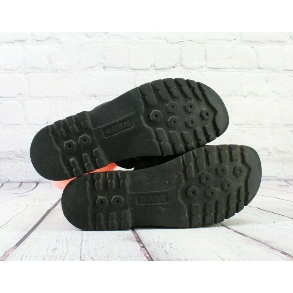 Naot Black Leather Stitched Slide Wedge Sandals Size 6 - Picture 9 of 9